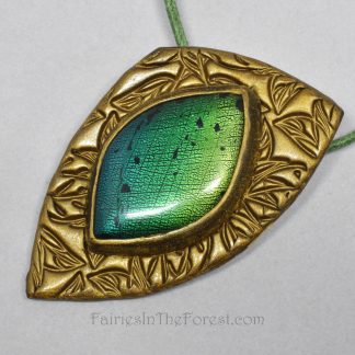 Faux Dichroic Glass and Polymer Clay Necklace