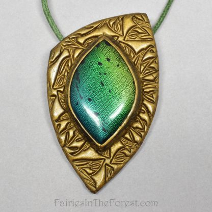 Faux Dichroic Glass and Polymer Clay Necklace